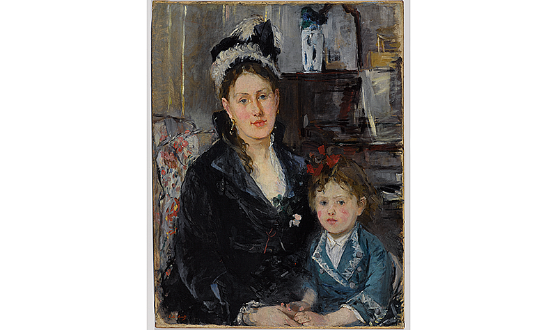 Berthe Morisot (French, 1841-1895). Madame Boursier and Her Daughter, circa 1873. Oil on canvas, 29 5/16 x 22 3/8 in. (74.5 x 56.8 cm). Brooklyn Museum, Museum Collection Fund, 29.30.