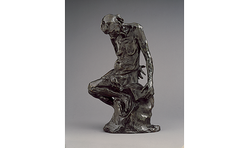 Auguste Rodin (French, 1840-1917). She Who Was theHelmet Maker's Once-Beautiful Wife, 1885-87; cast 1969. Bronze, 19 3/4x 13 x 9 3/4 in. (50.2 x 33.0 x 24.8 cm). Brooklyn Museum, Gift of the Iris and B. Gerald Cantor Foundation, 86.87.2.